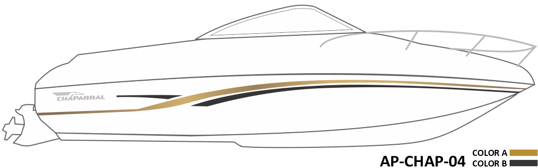 AP-CHAP-04 - Chaparral Series 2 Color Vinyl Boat Graphics Kit