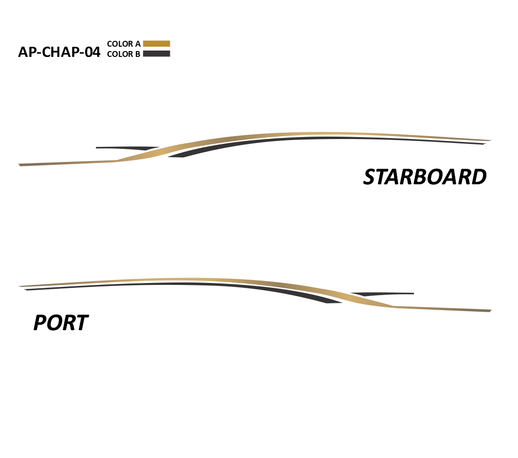 AP-CHAP-04 - Chaparral Series 2 Color Vinyl Boat Graphics Kit