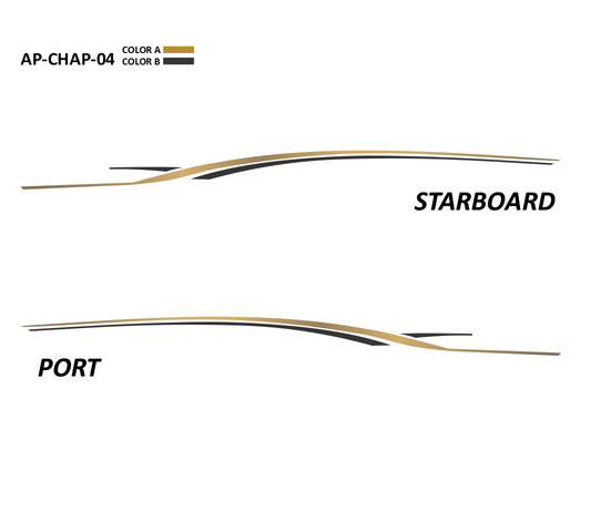 AP-CHAP-04 - Chaparral Series 2 Color Vinyl Boat Graphics Kit