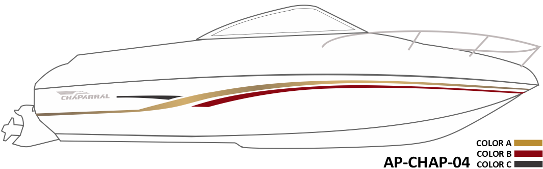 AP-CHAP-04 - Chaparral Series 3 Color Vinyl Boat Graphics Kit