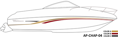 AP-CHAP-04 - Chaparral Series 3 Color Vinyl Boat Graphics Kit