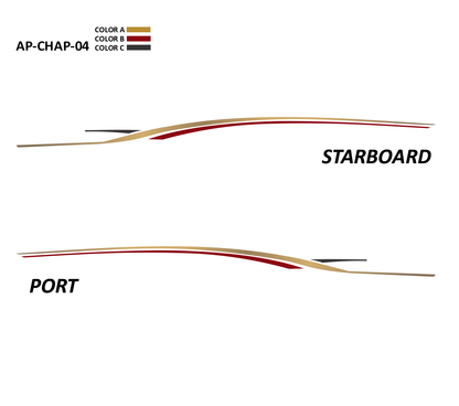 AP-CHAP-04 - Chaparral Series 3 Color Vinyl Boat Graphics Kit
