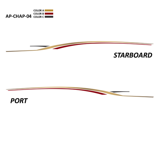 AP-CHAP-04 - Chaparral Series 3 Color Vinyl Boat Graphics Kit