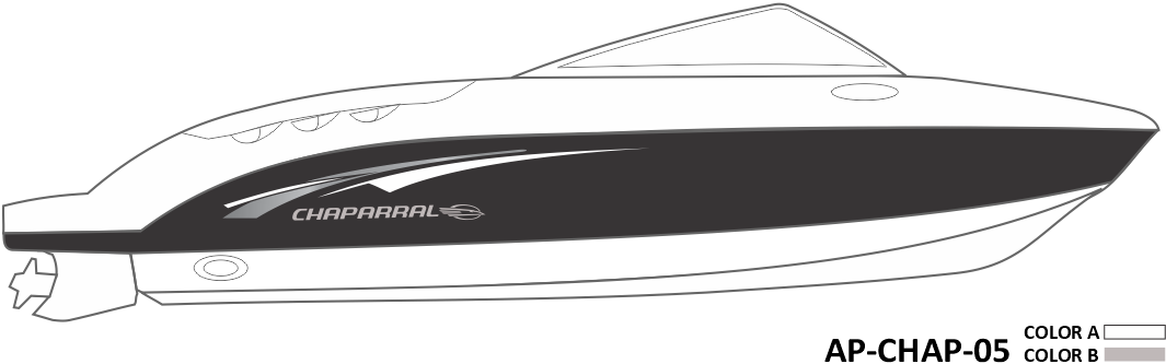 AP-CHAP-05 - Chaparral Series 2 Color Vinyl Boat Graphics Kit