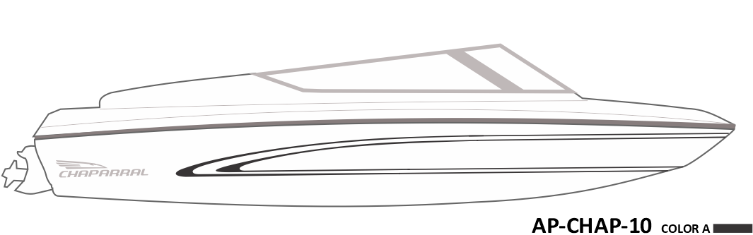 AP-CHAP-10 - Chaparral Series 1 Color Vinyl Boat Graphics Kit