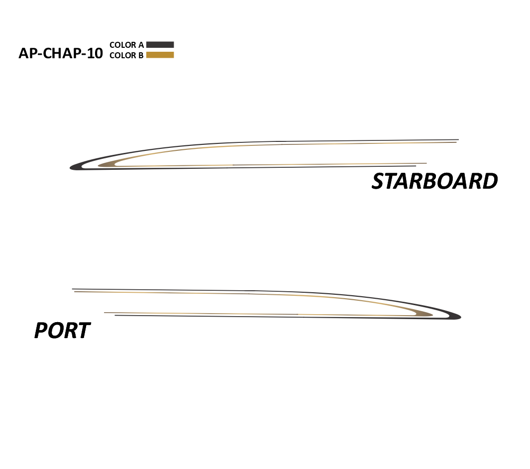AP-CHAP-10 - Chaparral Series 2 Color Vinyl Boat Graphics Kit