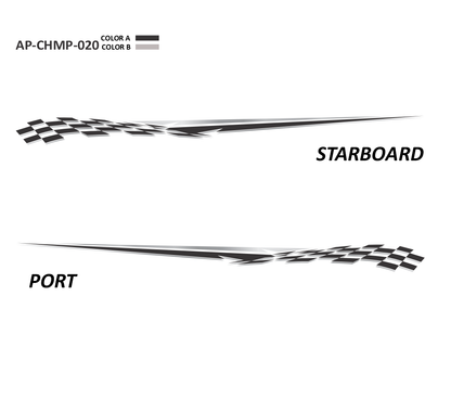 AP-CHMP-020 - Champion Series 2 Color Vinyl Boat Graphics Kit
