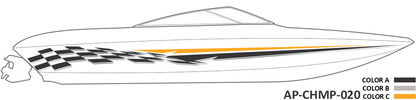 AP-CHMP-020 - Champion Series 3 Color Vinyl Boat Graphics Kit