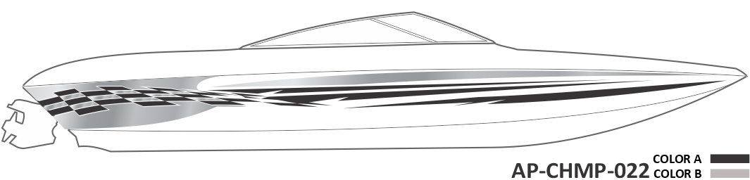 AP-CHMP-022 - Champion Series 2 Color Vinyl Boat Graphics Kit
