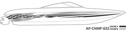 AP-CHMP-022 - Champion Series 2 Color Vinyl Boat Graphics Kit