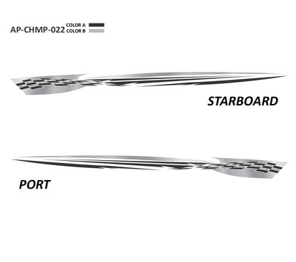 AP-CHMP-022 - Champion Series 2 Color Vinyl Boat Graphics Kit