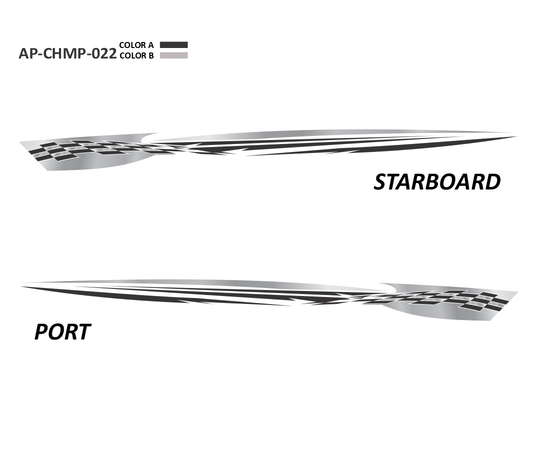 AP-CHMP-022 - Champion Series 2 Color Vinyl Boat Graphics Kit