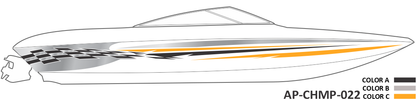 AP-CHMP-022 - Champion Series 3 Color Vinyl Boat Graphics Kit