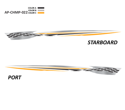AP-CHMP-022 - Champion Series 3 Color Vinyl Boat Graphics Kit