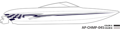 AP-CHMP-045 - Champion Series 2 Color Vinyl Boat Graphics Kit