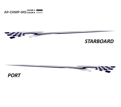 AP-CHMP-045 - Champion Series 2 Color Vinyl Boat Graphics Kit