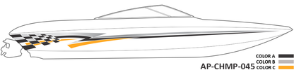 AP-CHMP-045 - Champion Series 3 Color Vinyl Boat Graphics Kit