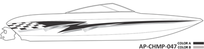 AP-CHMP-047 - Champion Series 2 Color Vinyl Boat Graphics Kit