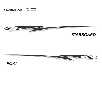 AP-CHMP-047 - Champion Series 2 Color Vinyl Boat Graphics Kit