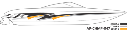 AP-CHMP-047 - Champion Series 3 Color Vinyl Boat Graphics Kit