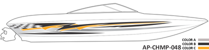 AP-CHMP-048 - Champion Series 3 Color Vinyl Boat Graphics Kit