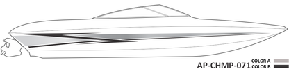 AP-CHMP-071 - Champion Series 2 Color Vinyl Boat Graphics Kit