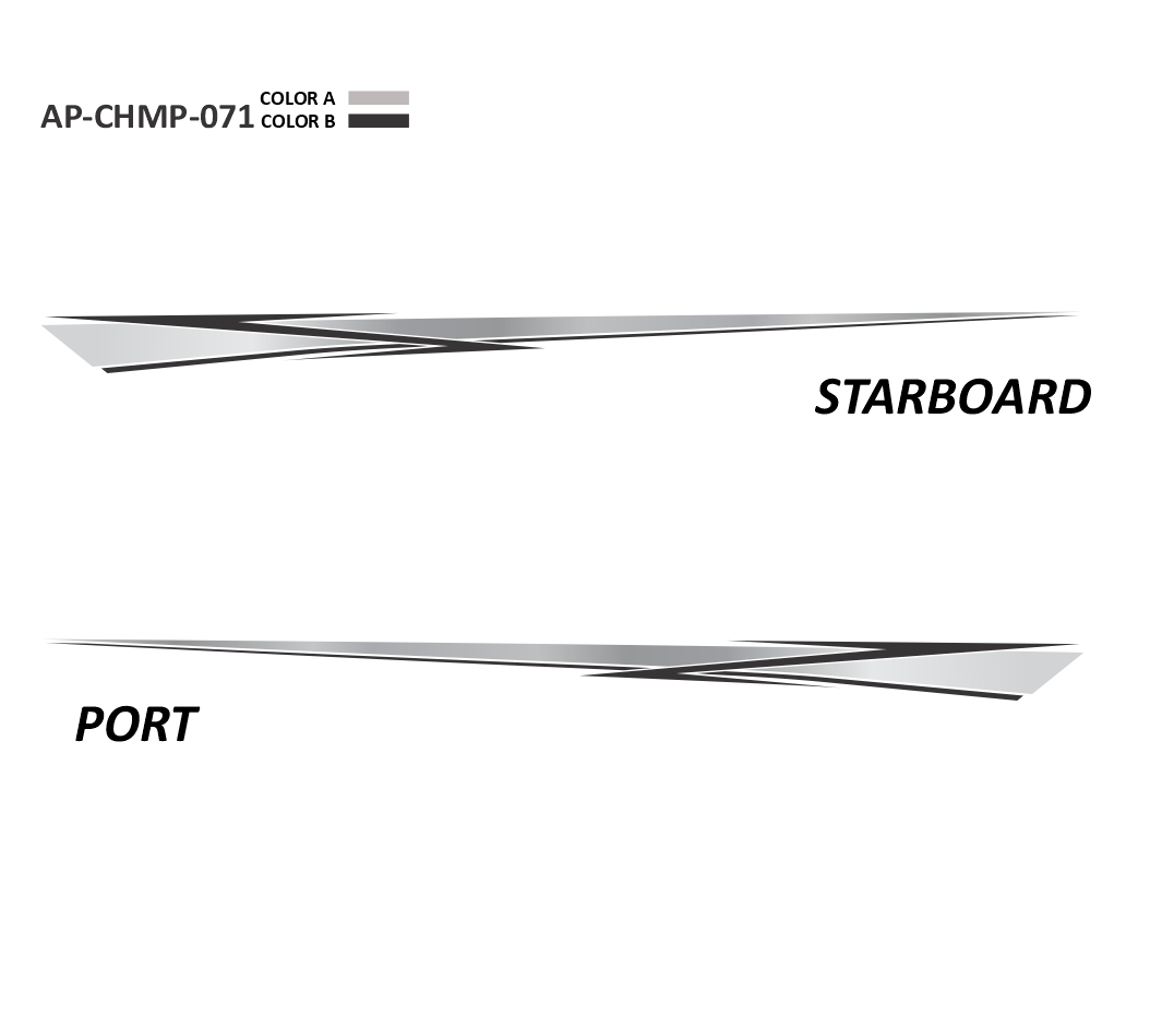 AP-CHMP-071 - Champion Series 2 Color Vinyl Boat Graphics Kit