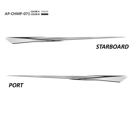 AP-CHMP-071 - Champion Series 2 Color Vinyl Boat Graphics Kit