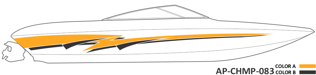 AP-CHMP-083 - Champion Series 2 Color Vinyl Boat Graphics Kit