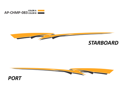 AP-CHMP-083 - Champion Series 2 Color Vinyl Boat Graphics Kit