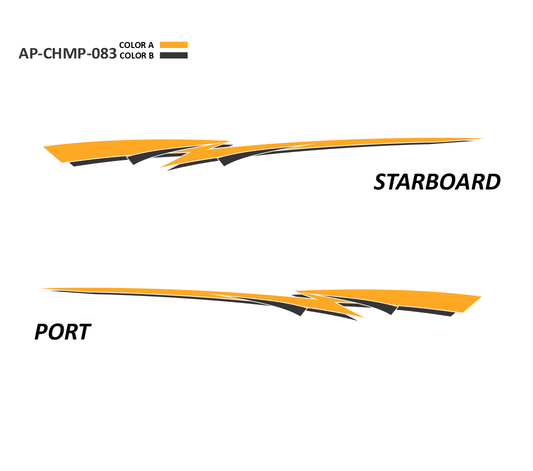 AP-CHMP-083 - Champion Series 2 Color Vinyl Boat Graphics Kit