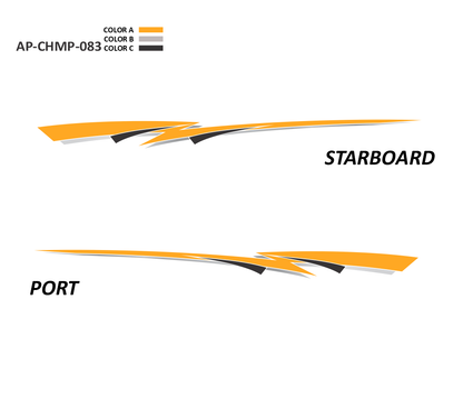 AP-CHMP-083 - Champion Series 3 Color Vinyl Boat Graphics Kit