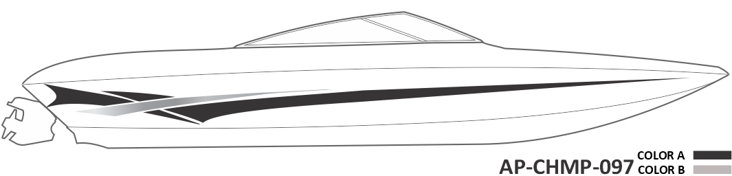 AP-CHMP-097 - Champion Series 2 Color Vinyl Boat Graphics Kit