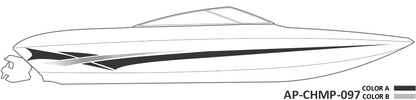 AP-CHMP-097 - Champion Series 2 Color Vinyl Boat Graphics Kit