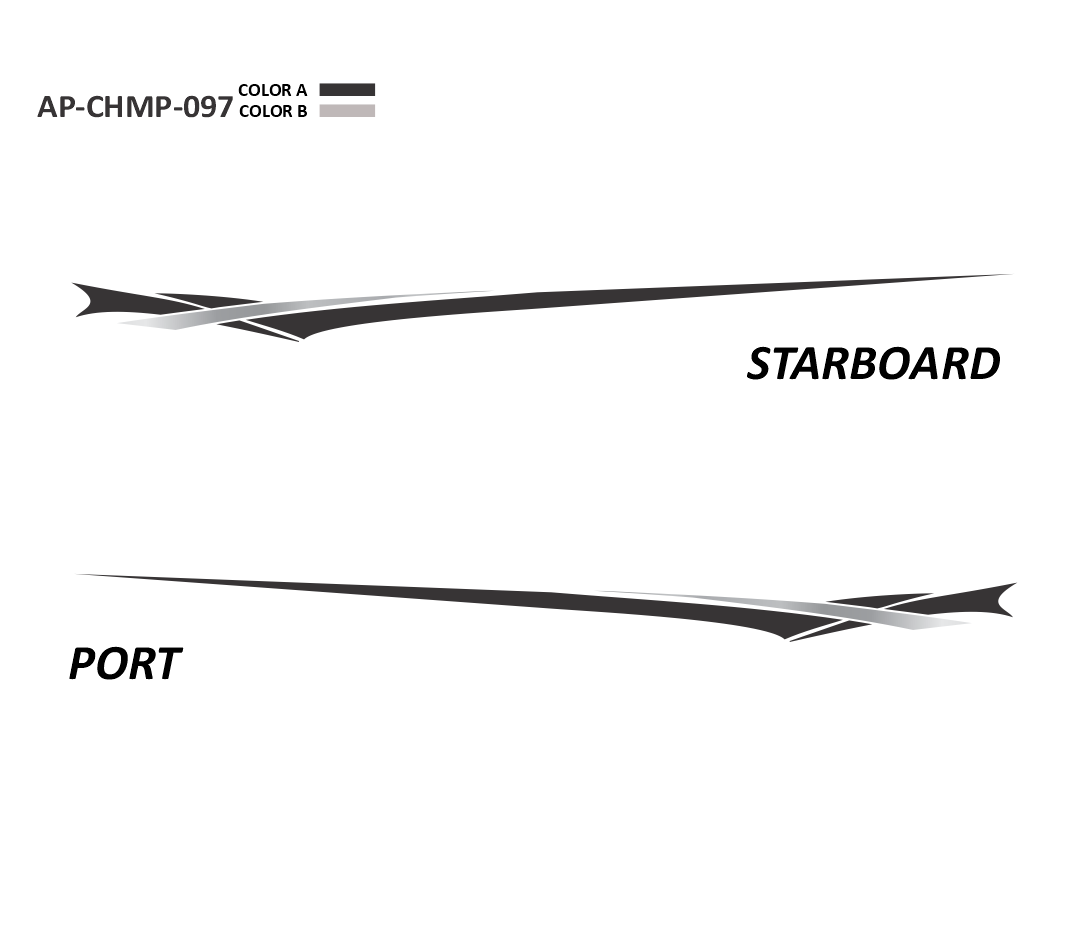 AP-CHMP-097 - Champion Series 2 Color Vinyl Boat Graphics Kit