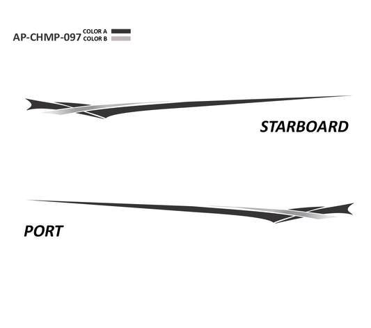 AP-CHMP-097 - Champion Series 2 Color Vinyl Boat Graphics Kit