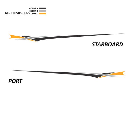 AP-CHMP-097 - Champion Series 3 Color Vinyl Boat Graphics Kit