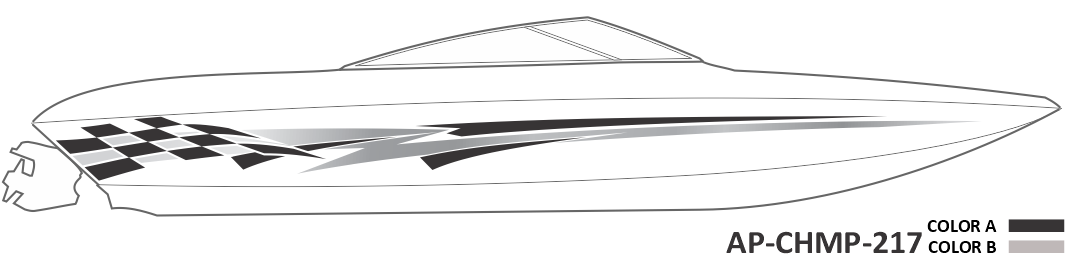AP-CHMP-217 - Champion Series 2 Color Vinyl Boat Graphics Kit