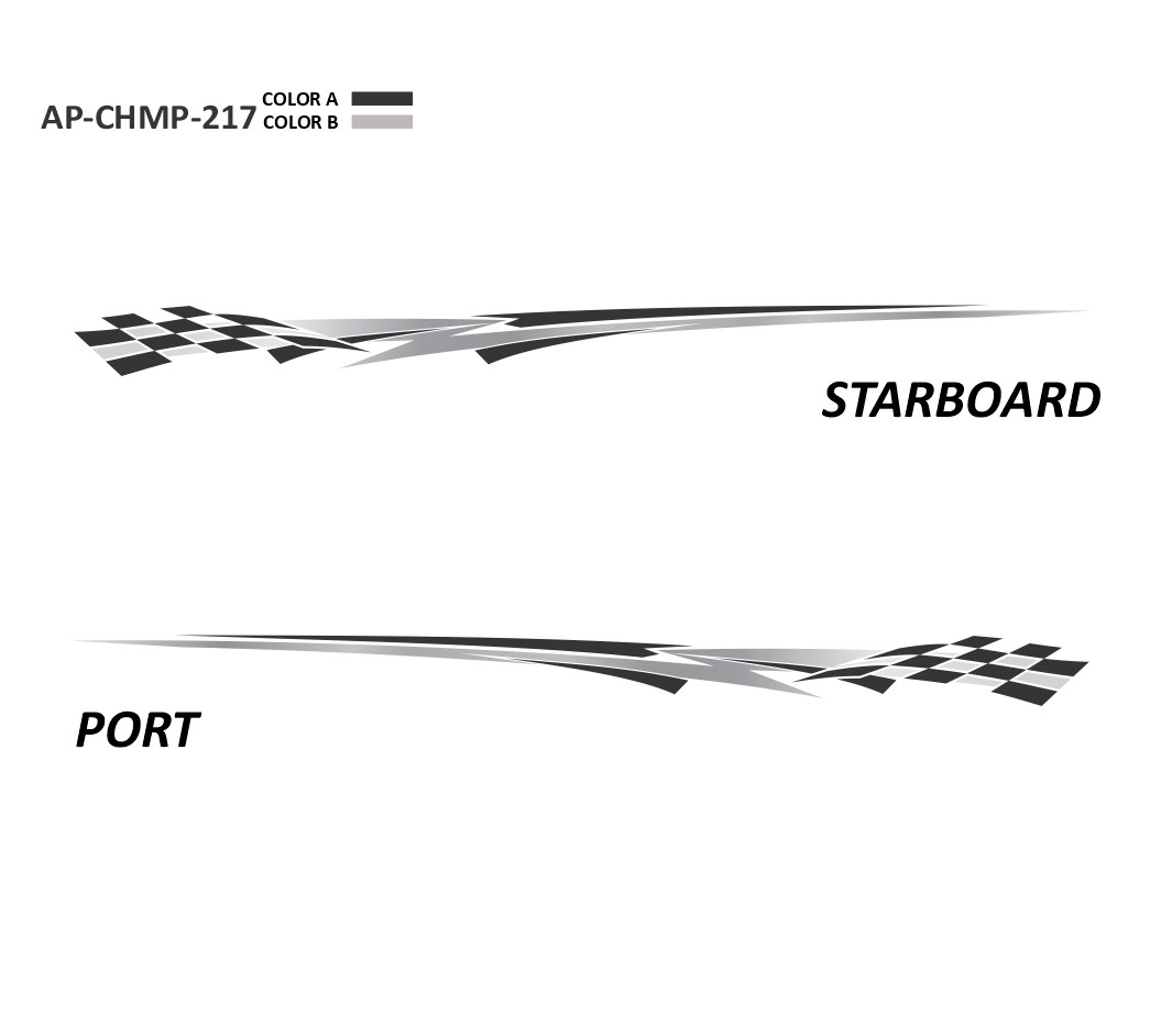 AP-CHMP-217 - Champion Series 2 Color Vinyl Boat Graphics Kit