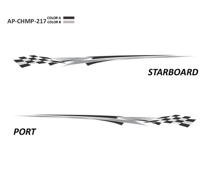 AP-CHMP-217 - Champion Series 2 Color Vinyl Boat Graphics Kit