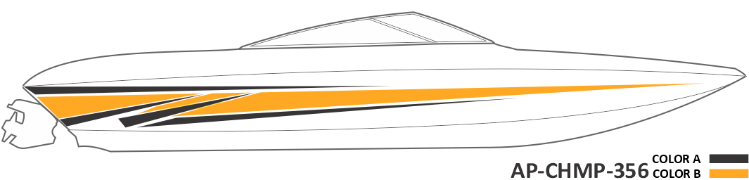 AP-CHMP-356 - Champion Series 2 Color Vinyl Boat Graphics Kit
