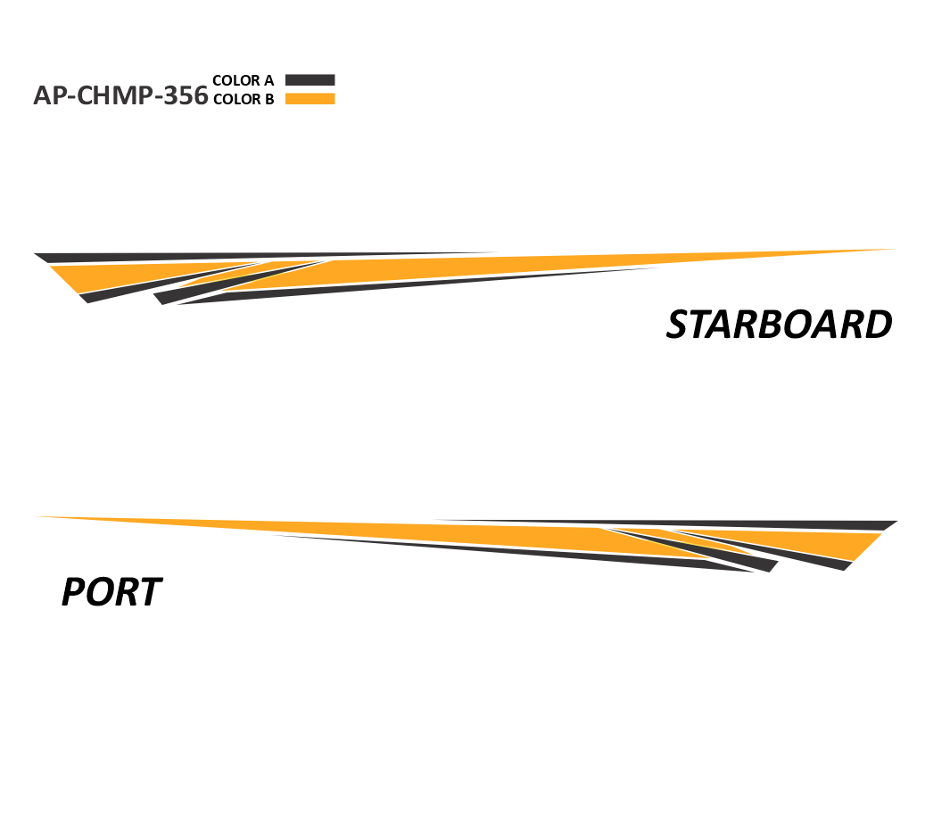 AP-CHMP-356 - Champion Series 2 Color Vinyl Boat Graphics Kit