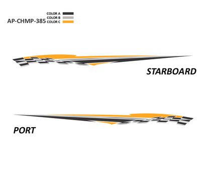 AP-CHMP-385 - Champion Series 3 Color Vinyl Boat Graphics Kit
