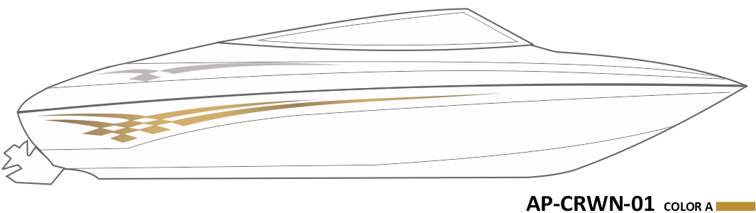 AP-CRWN-01 - Crownline Series 1 Color Vinyl Boat Graphics Kit