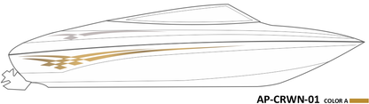 AP-CRWN-01 - Crownline Series 1 Color Vinyl Boat Graphics Kit