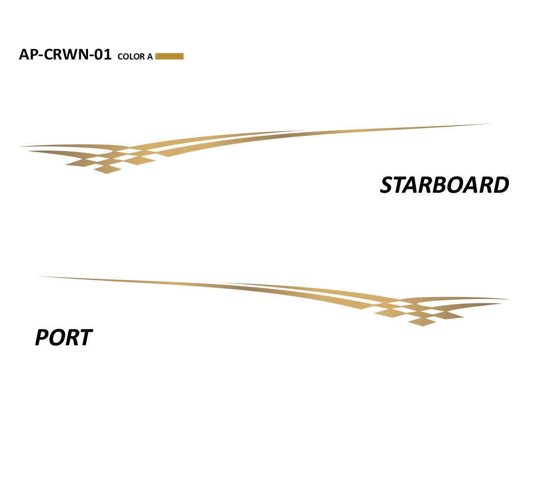 AP-CRWN-01 - Crownline Series 1 Color Vinyl Boat Graphics Kit