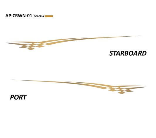 AP-CRWN-01 - Crownline Series 1 Color Vinyl Boat Graphics Kit