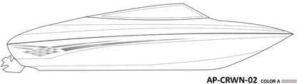 AP-CRWN-02 - Crownline Series 1 Color Vinyl Boat Graphics Kit