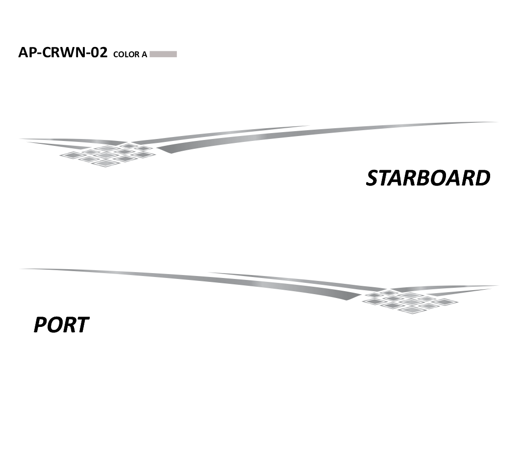 AP-CRWN-02 - Crownline Series 1 Color Vinyl Boat Graphics Kit