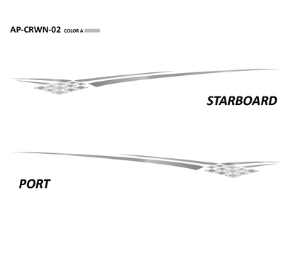 AP-CRWN-02 - Crownline Series 1 Color Vinyl Boat Graphics Kit